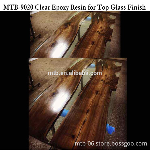Wood Table Topcoat Glass Finish Epoxy Resin and Hardner